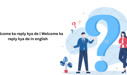 welcome ka reply kya de