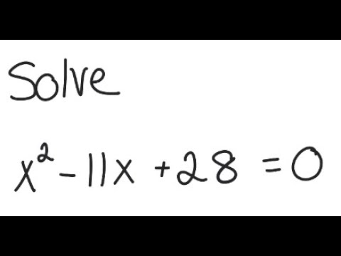 x2-11x+28=0