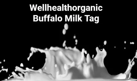 wellhealthorganic buffalo milk tag
